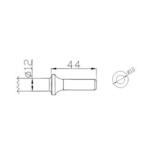(10.2mm)一般氣鏟使用鑿刀